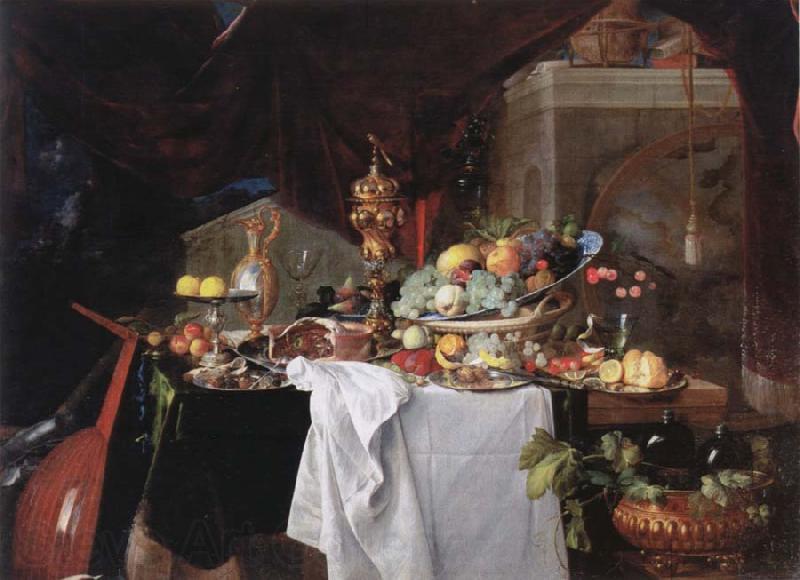 Jan Davidz de Heem Table with desserts Spain oil painting art